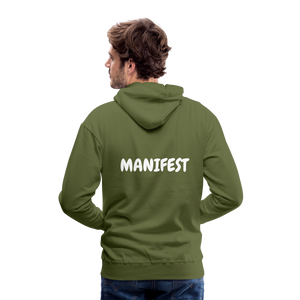 Men’s Hoodie (WHITE LETTERING) - olive green