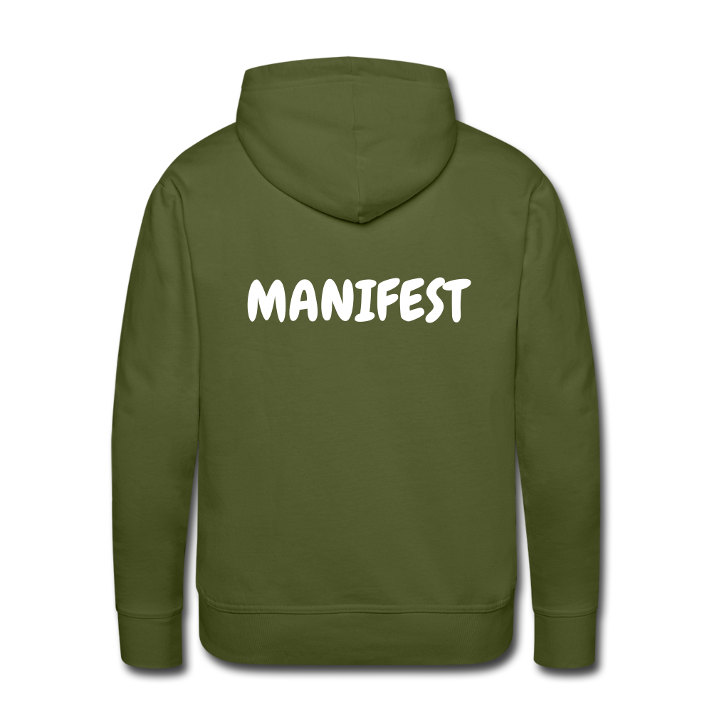 Men’s Hoodie (WHITE LETTERING) - olive green