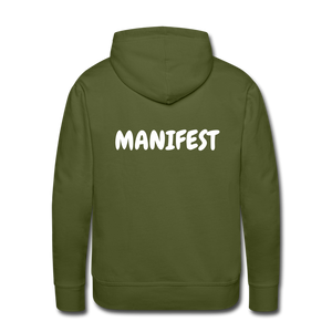 Men’s Hoodie (WHITE LETTERING) - olive green