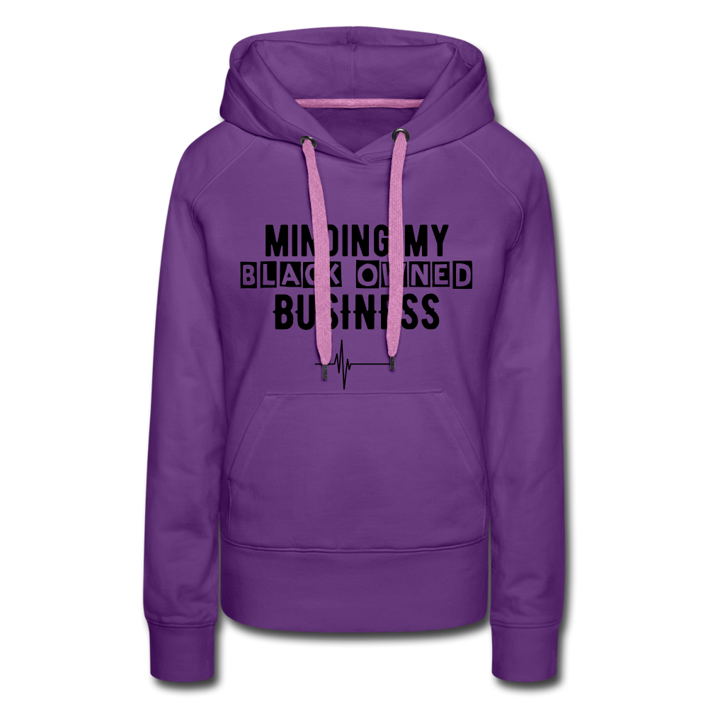 MINDING MY BLACK OWNED BUSINESS - WOMEN'S HOODIE - purple