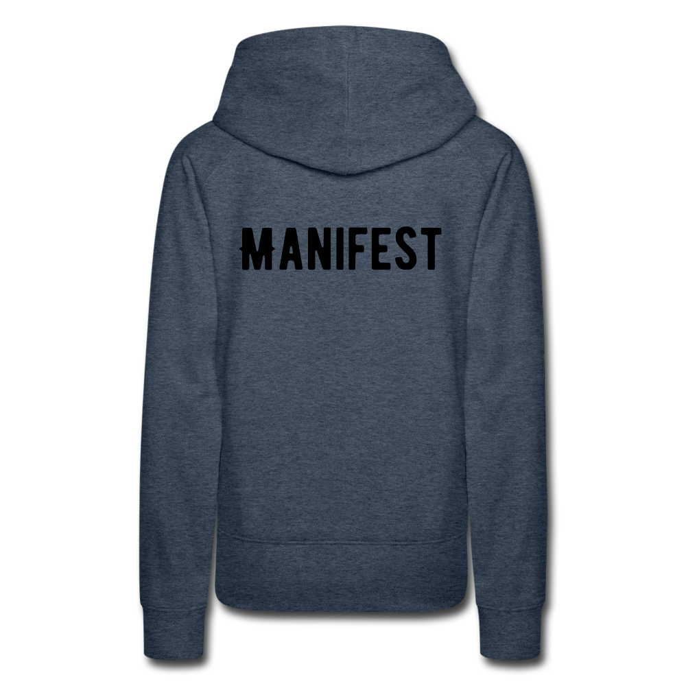 MINDING MY BLACK OWNED BUSINESS - WOMEN'S HOODIE - heather denim