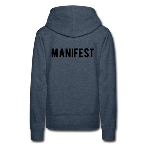 MINDING MY BLACK OWNED BUSINESS - WOMEN'S HOODIE - heather denim