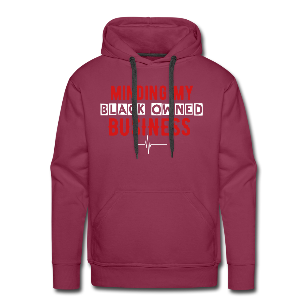 MINDING MY BLACK OWNED BUSINESS - Men’s Hoodie - burgundy