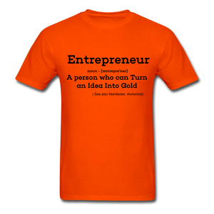 Entrepreneur Unisex TShirt - orange