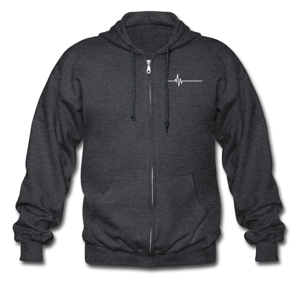 Stay Alert, Stay Alive Zip Hoodie - deep heather