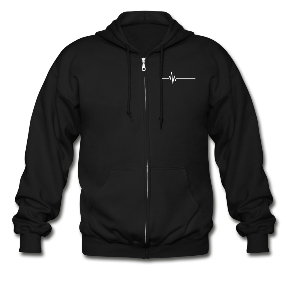 Stay Alert, Stay Alive Zip Hoodie - black