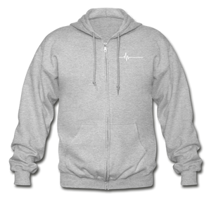 Stay Alert, Stay Alive Zip Hoodie - heather gray