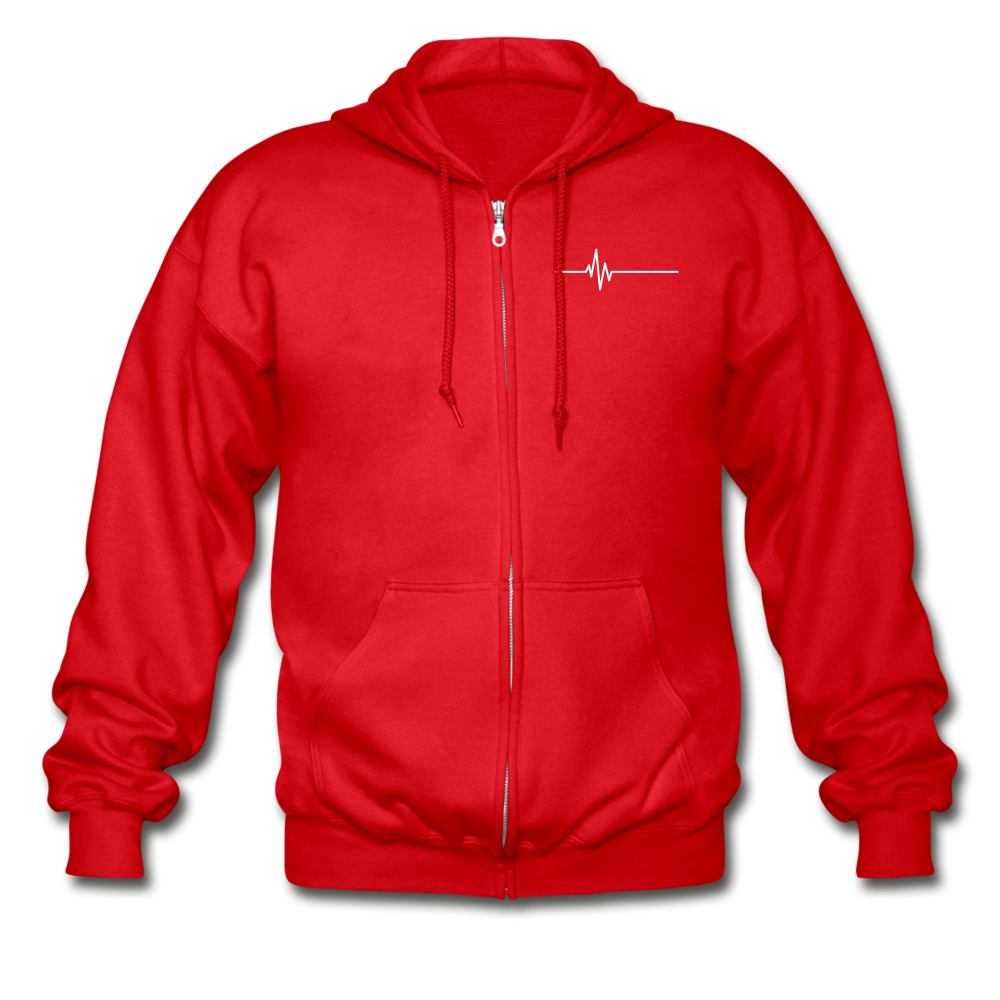 Stay Alert, Stay Alive Zip Hoodie - red