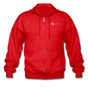 Stay Alert, Stay Alive Zip Hoodie - red