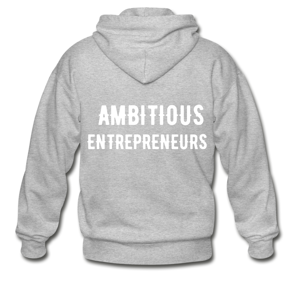 Ambitious Entrepreneurs Zip Hoodie - heather gray