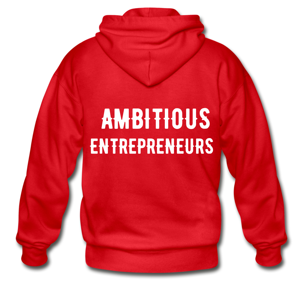 Ambitious Entrepreneurs Zip Hoodie - red
