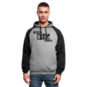 THINK BXTCH BXTCH - Colorblock Hoodie - heather gray/black
